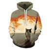 Новая мужская толстовка с капюшоном 3D Pet Cat Print Graphic Pullover Couple Sweatshirt Casual Fashion Womens Street Plus Size Sudaderas