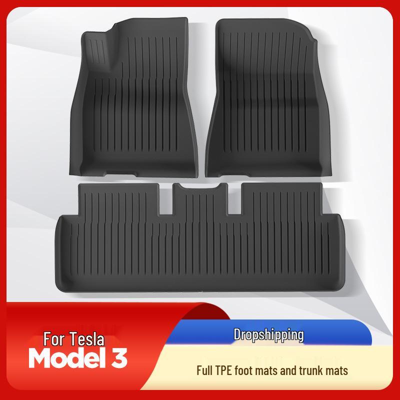 Полные коврики TPE для пола и багажника Tesla Model 3