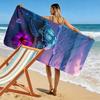 Glow Turtle with Hibiscus Design - Beach towel quick-drying for travel outdoor sports jogging beach and swimming