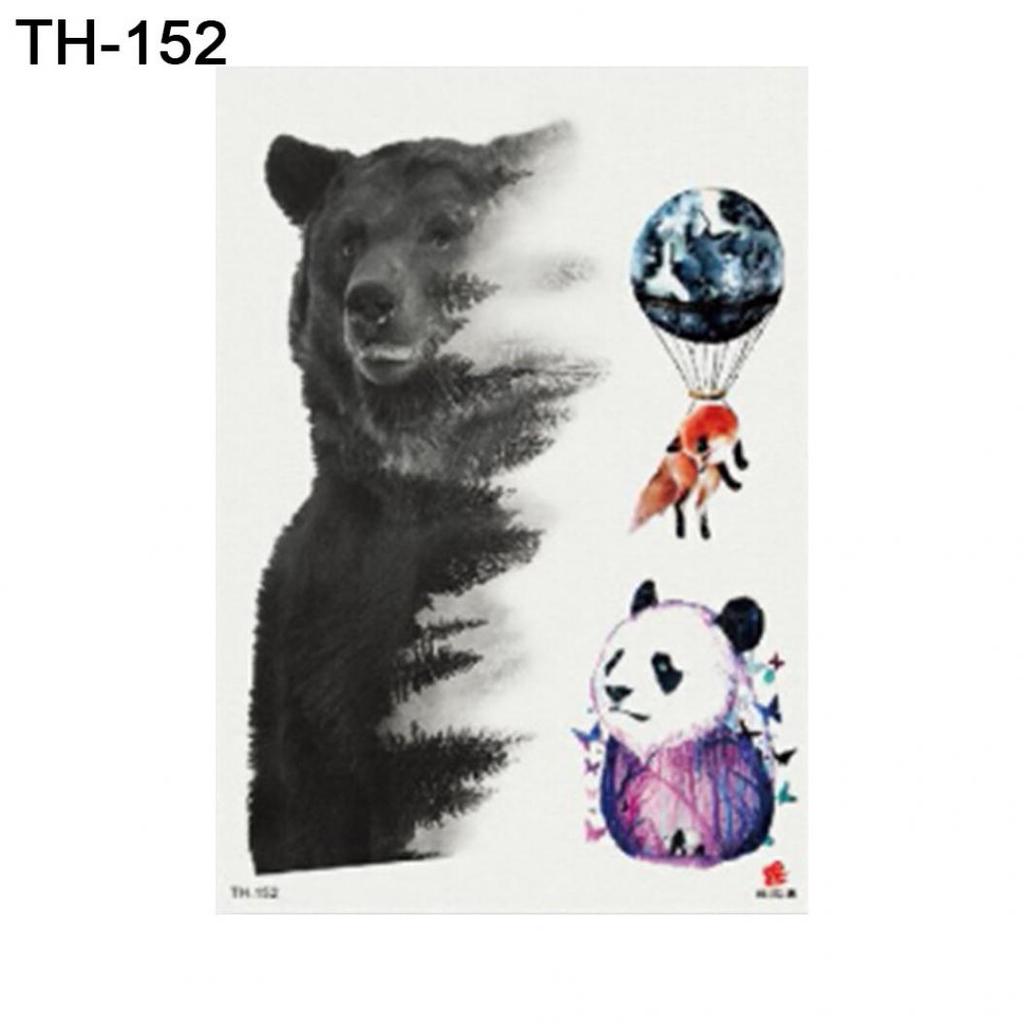 Животное Собака Медведь Рука Плечо Водонепроницаемая Временная Поддельная Татуировка Наклейка Подарок