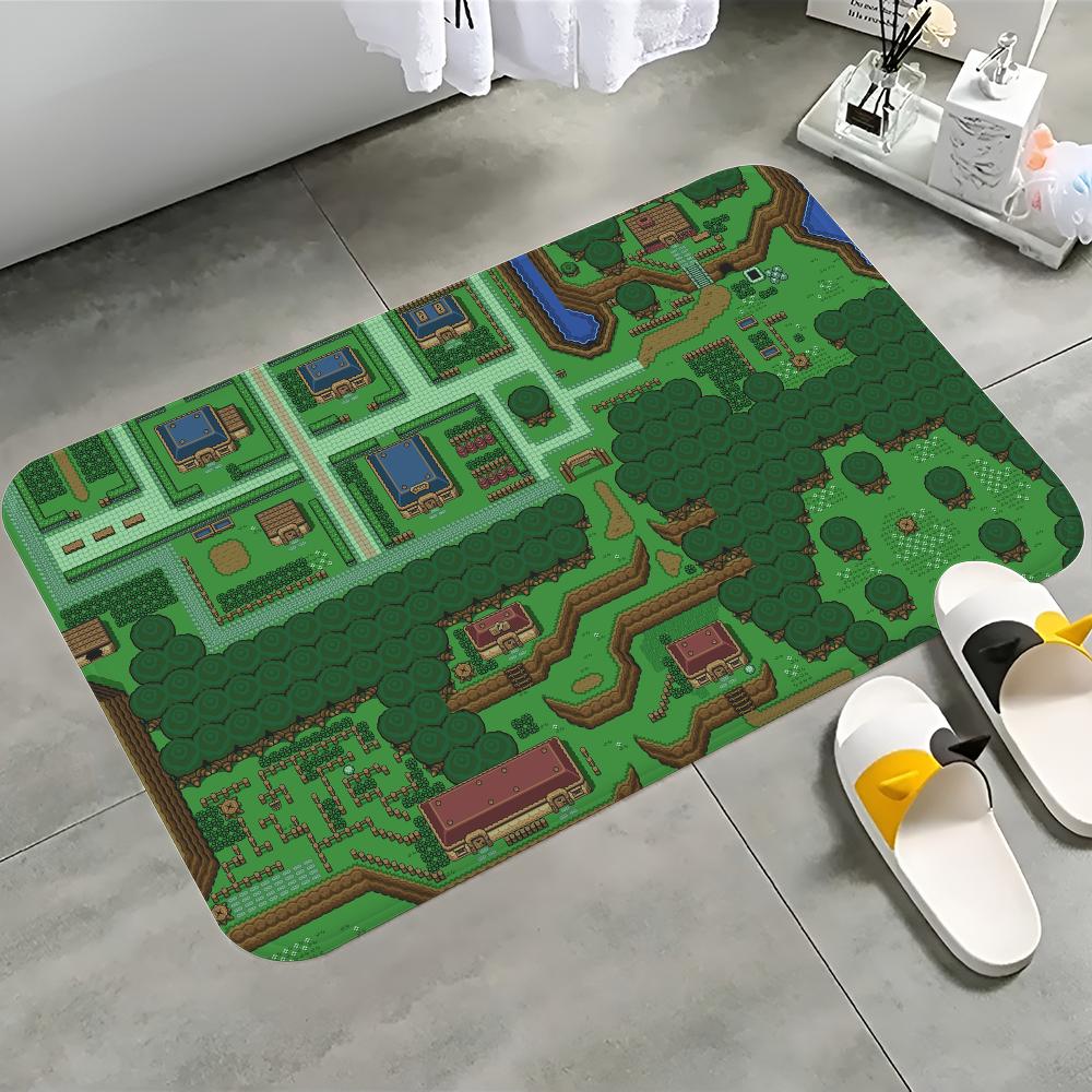 Zelda map Floor Mat Bathroom Mat Kids Room Bedroom Decoration Balcony Anti-Slip Doormat Living Room Welcome Rug