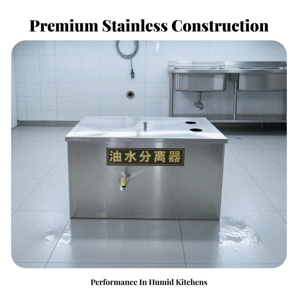 Stainless Steel Grease Interceptor Compact with Valve