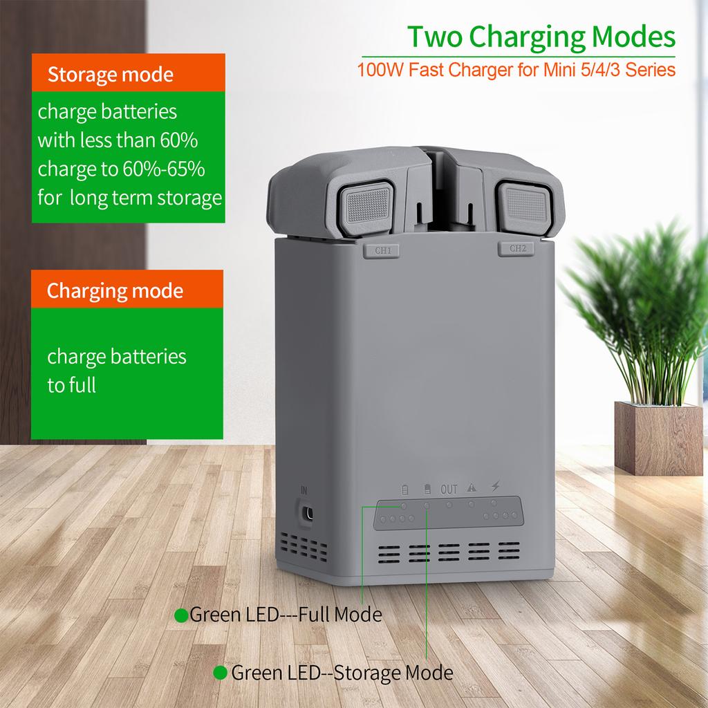 Two Way Battery Charging Hubs for Mini 5 /Mini 4 3 Battery LED Charging Camera Battery USB Charging Hubs