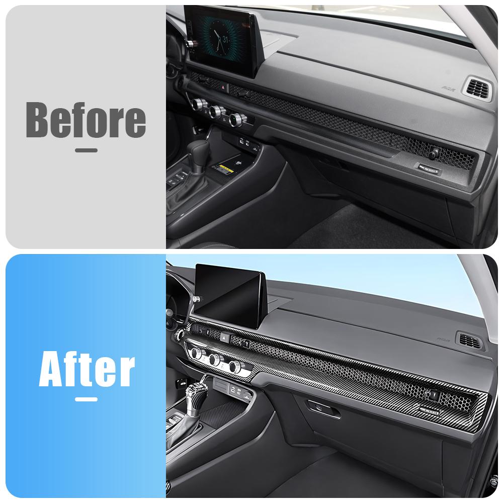 Декоративная рамка из АБС-пластика для автомобиля, наклейка на воздухозаборник управления на приборной панели для Honda CR-V CRV 6-го поколения 2023 2024 2025 Hybrid