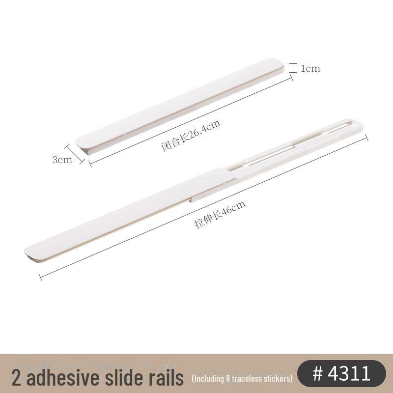 Punch-Free Slide Rail Pull Basket for Kitchen Cabinet Storage