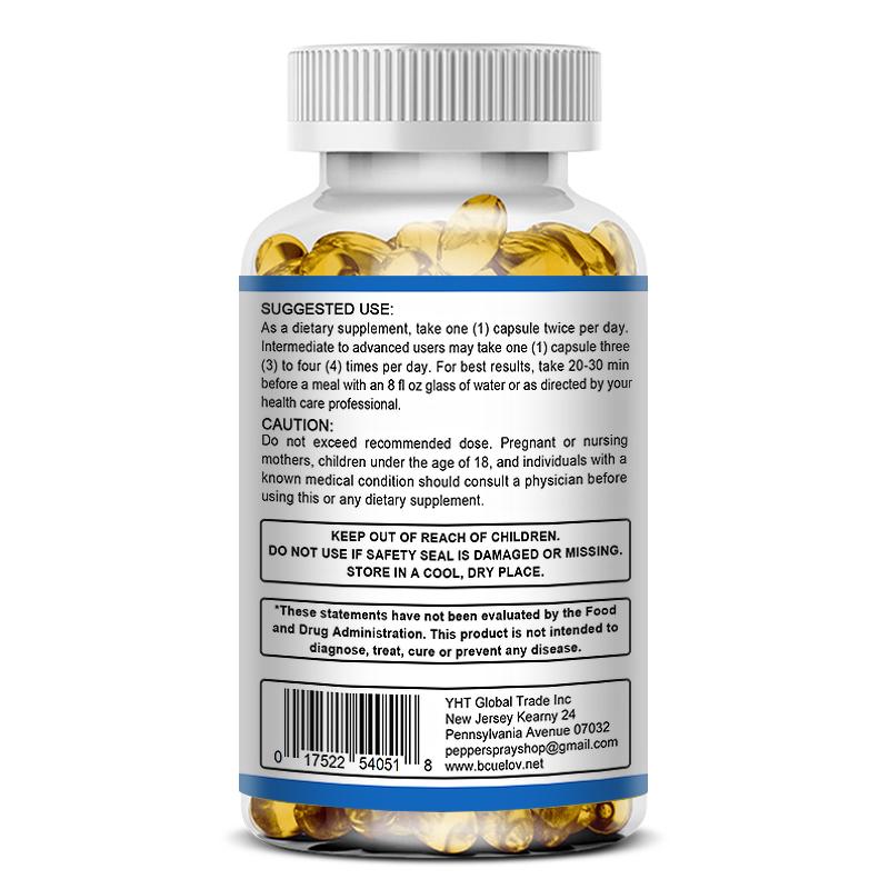 Bcuelov Omega 800 Supplement , Ultra-Concentrated Omega-3, 1000mg, EPA-DHA, 120 Caps