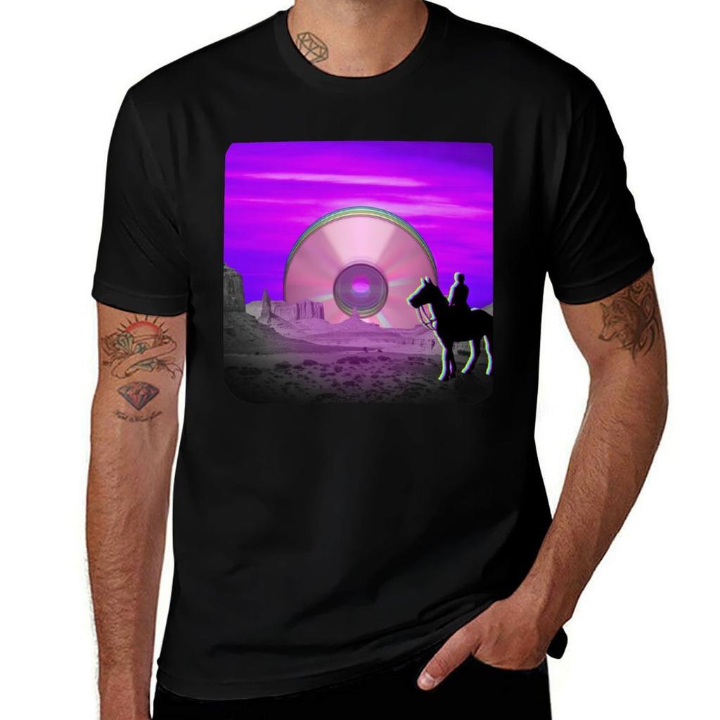 Millennium Sunset Cd Cowboy Tshirt Heavy Duty Casual Work Tee