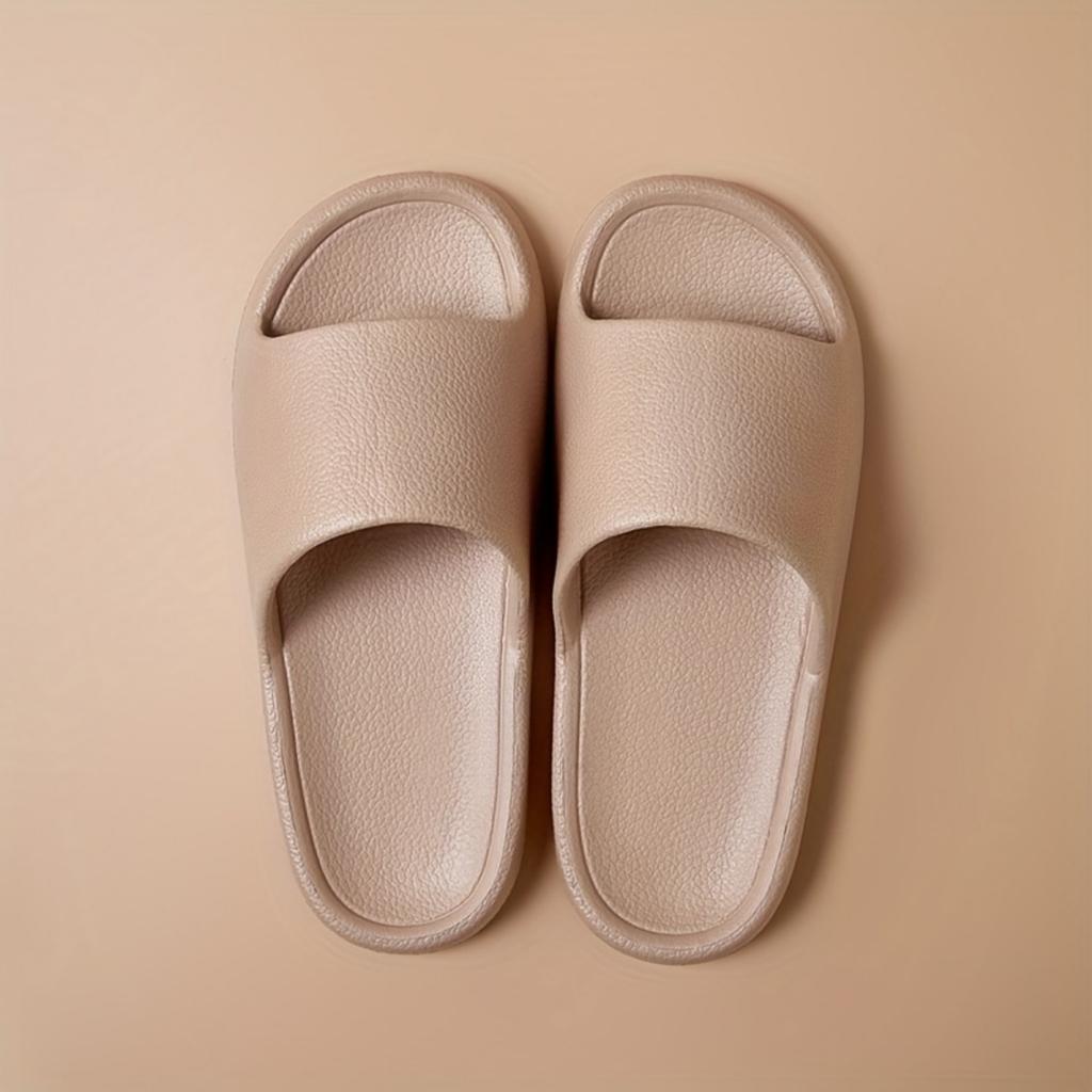 Женские нескользящие тапочки из ЭВА с толстой подошвой, мужской повседневный комплект тапочек, пляжные тапочки для ванной, однотонные домашние и уличные тапочки