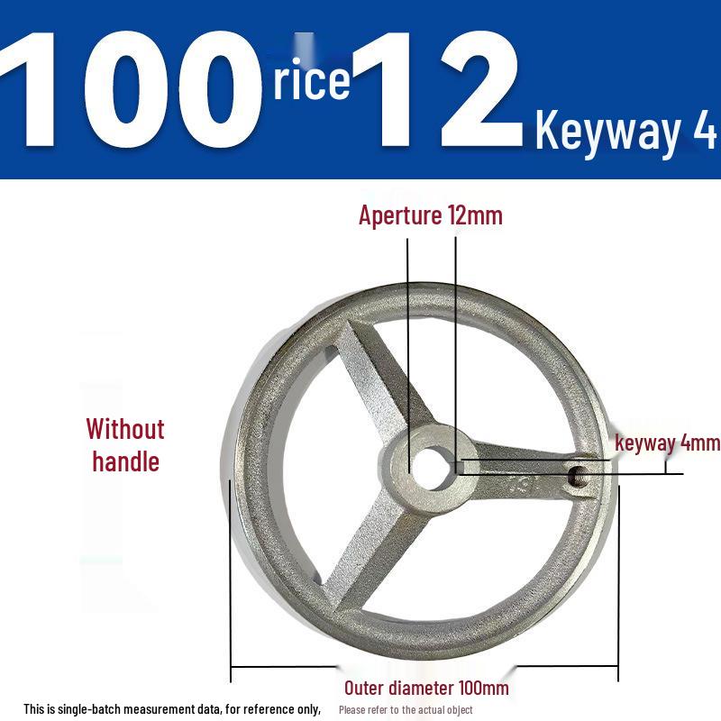 Chrome-Plated Cast Iron Handwheel with Square and Round Corrugated Edges for Industrial Machine Tools