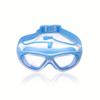 1 шт. детские водонепроницаемые противотуманные очки для плавания высокой четкости с берушами - удобный регулируемый силиконовый ремешок