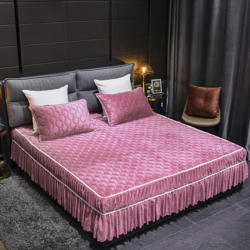 3 шт./компл. хрустальная бархатная юбка-кровать, толстое нескользящее покрывало, фланелевое защитное покрытие Simmons