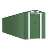 3147435 vidaXL Garden Shed Green 192x855x223 Cm Galvanized Steel