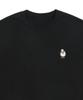 GRAVER [Unisex] Duck Flower Embroidered Smile Sweatshirt_Black