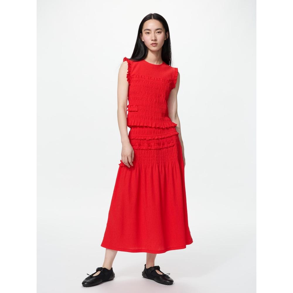 Uniqlo Япония Складки Футболка без рукавов