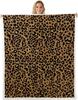 Pink Leopard Print Blanket Animal Pattern Soft Throw Bold Fashion Design Bedroom Decor Wild Style Cozy Home Textile