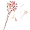 1PC Hair Sticks Rhinestones Crystal Flowers Women Headdress Elegant Hairpins Headwear Hair Jewelry Hair Clip