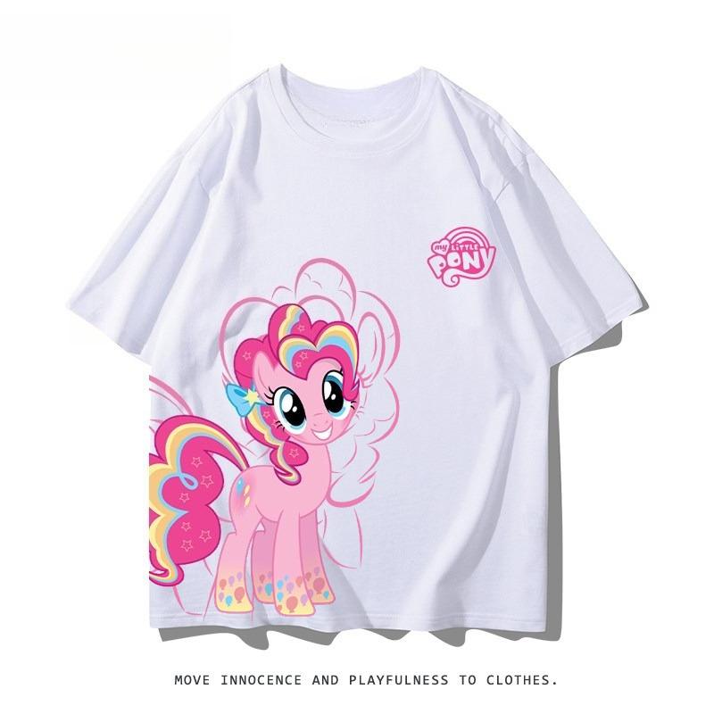 2026 summer new Little Pony Bighi Yunbao Surroundings Tshirt  Loosefitting Cute Couple Clothing for Unisex and Women