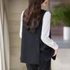 Женский жилет в корейском стиле, модный повседневный пиджак на весну и осень с разрезом сзади