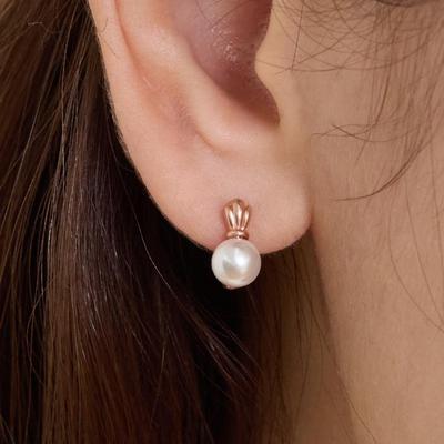 [LsSHOP] Серьги с жемчугом Lapine из 14-каратного золота (Позолоченный)_LJ5332BRE