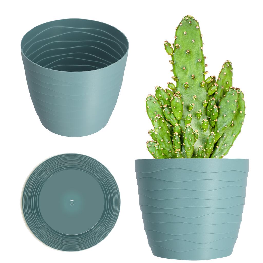 KADAX Doniczka Donica Osłonka Na Kwiaty Biała Okrągła 11cm Plastikowa