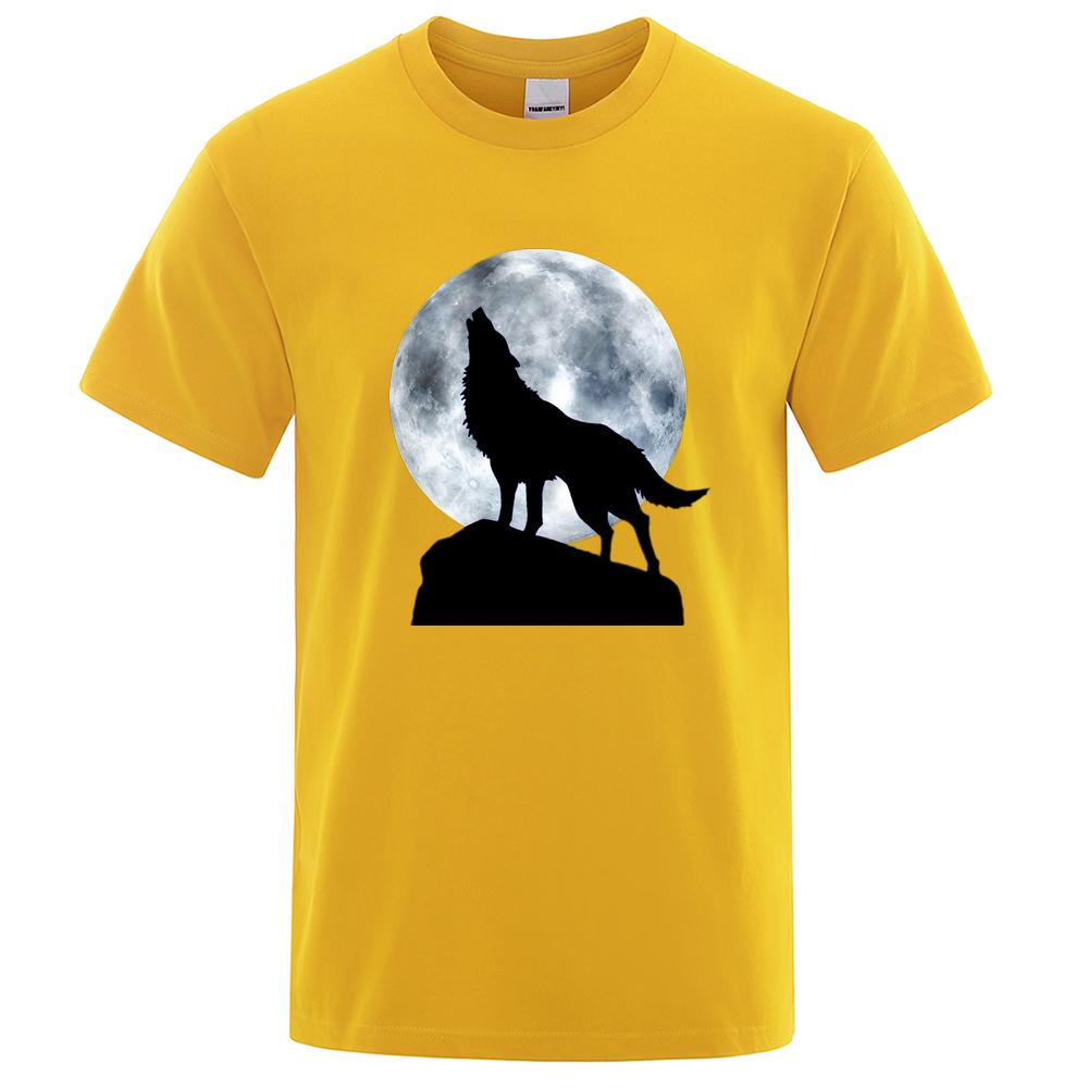 Смешная одежда Wolf, мужская удобная уличная футболка, летняя футболка большого размера из 100% хлопка, индивидуальная футболка против морщин