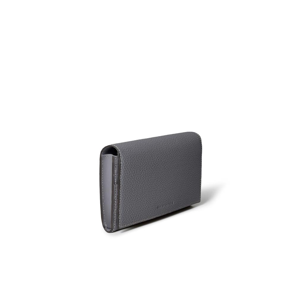 BONAVENTURA Bifold Long Wallet Made with the finest European this genuine leather wallet makes a great gift (Charcoal) - leather, (BWAT35-CG).