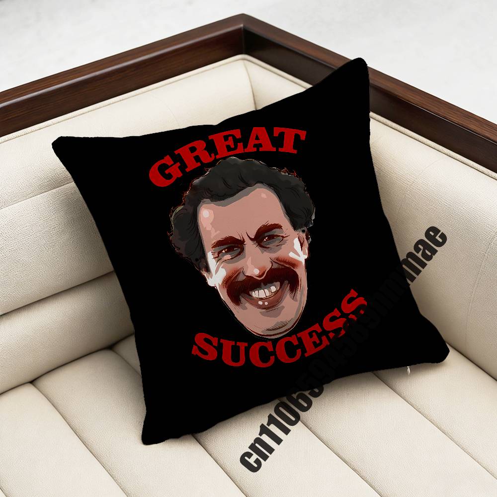 For Borat Very Nice Great Success Throw Pillow Case Sham xcm xcm Square Car Pillowcase Pad Cushion Cover