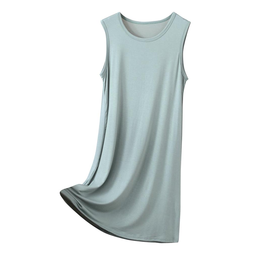 Женская модная ночная рубашка больших размеров, пижама-сарафан средней длины