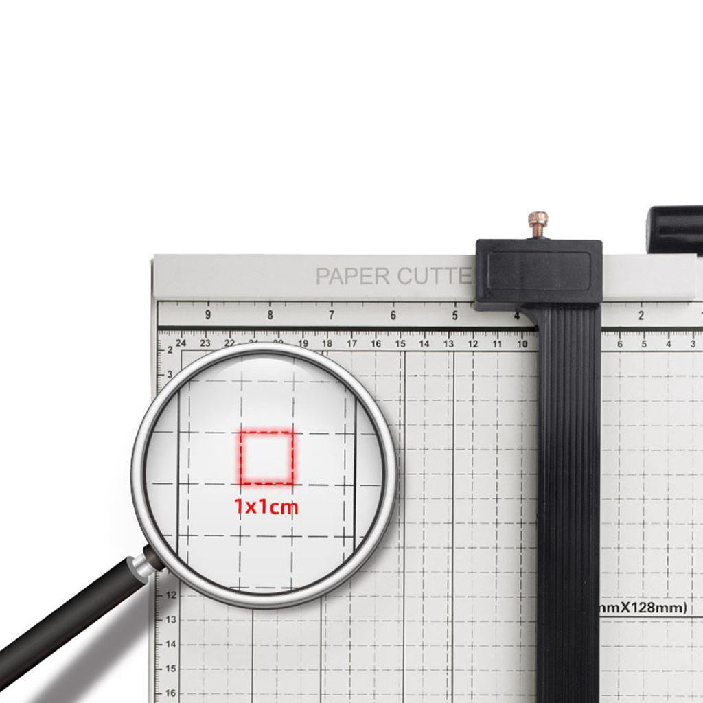 12in Paper Cutter Hard Wearing Precise Scale Sharply Blade Comfortable Handle Photo Paper Card Trimmer 30x25cm