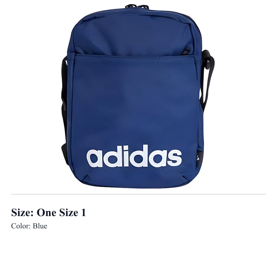 Adidas Polyester Shoulder Bag Unisex Blue IN6128