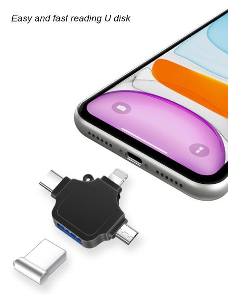 Адаптер 3,0 3 в 1, клавиатура, мышь, высокий ток для Iphone, Ipad, разъем для зарядки, USB-адаптер для чтения карт памяти, OTG