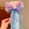 Children's Ribbons Hairpin Mermaid Barretes New Bow Hair Clips  Hair Accessories