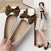 Модные женские лоферы Туфли Круглый носок Бант Повседневные женские кроссовки Низкий каблук Мелкий вырез Модные балетки Элегантные слипоны Бабочка Сум