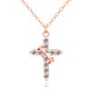 Crown Cross Rhinestone Inlaid Fashion Clavicle Necklace for Women