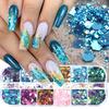 12 Grids/box Chameleon Nail Sequins Flakes Gradient Color Nail Accessories Nail Art Decoration