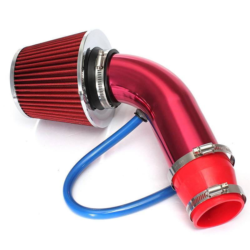 3" 76mm Universal Car Racing Cold Air Intake System Turbo Induction Pipe Tube Kit Cone High Flow Performace Air Filter Inlet