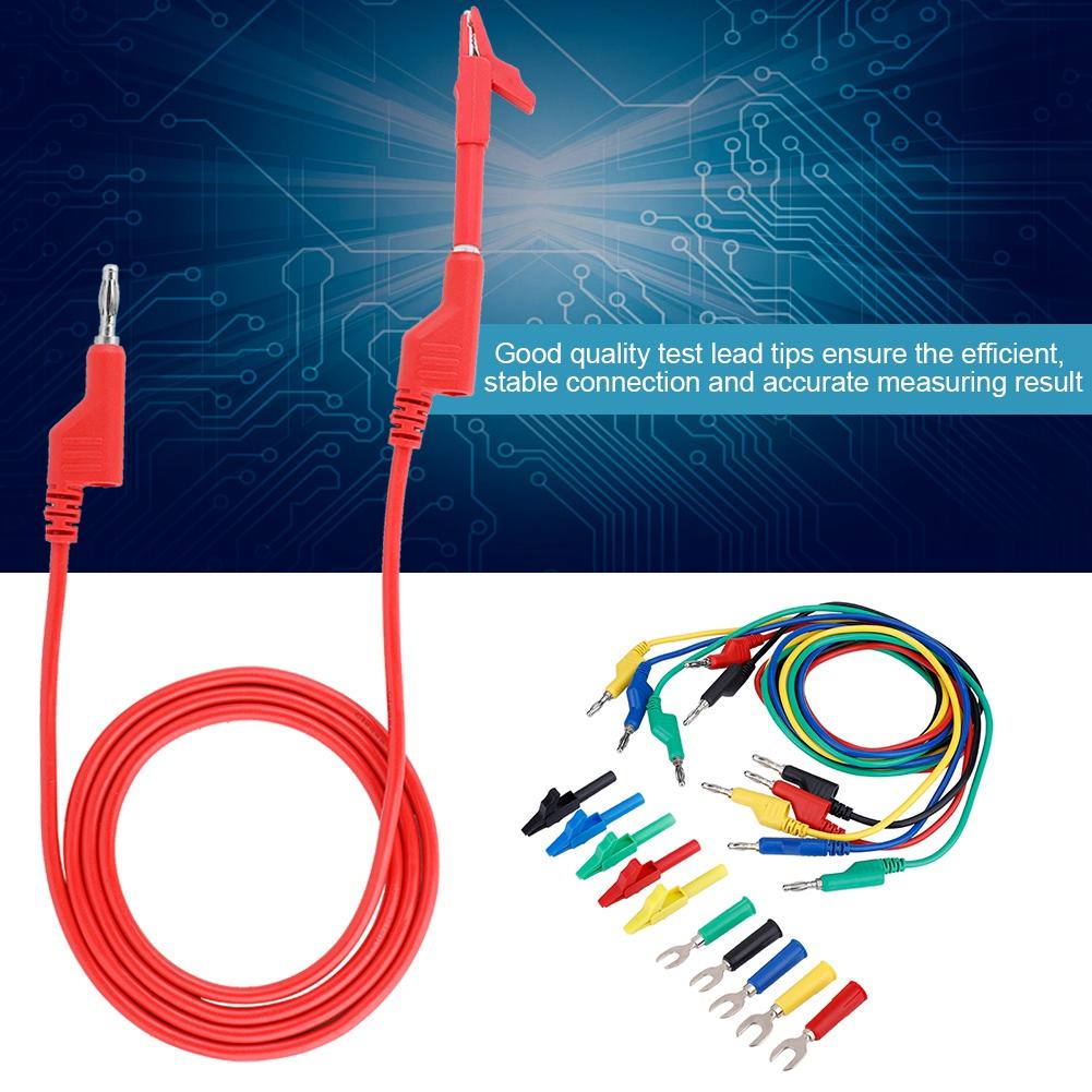 Тестовый набор для подключения штекеров типа «банан-банан» 4 мм для мультиметра с зажимом типа «крокодил» и щупом U-типа (П1036А)