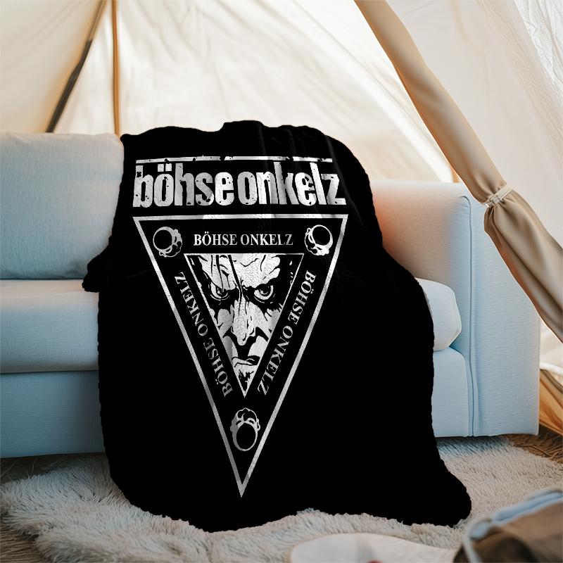 Böhse Onkelz band printed throw blanket—soft,warm;versatile blanket for all seasons—perfect as &air-conditioning throw,nap blanket