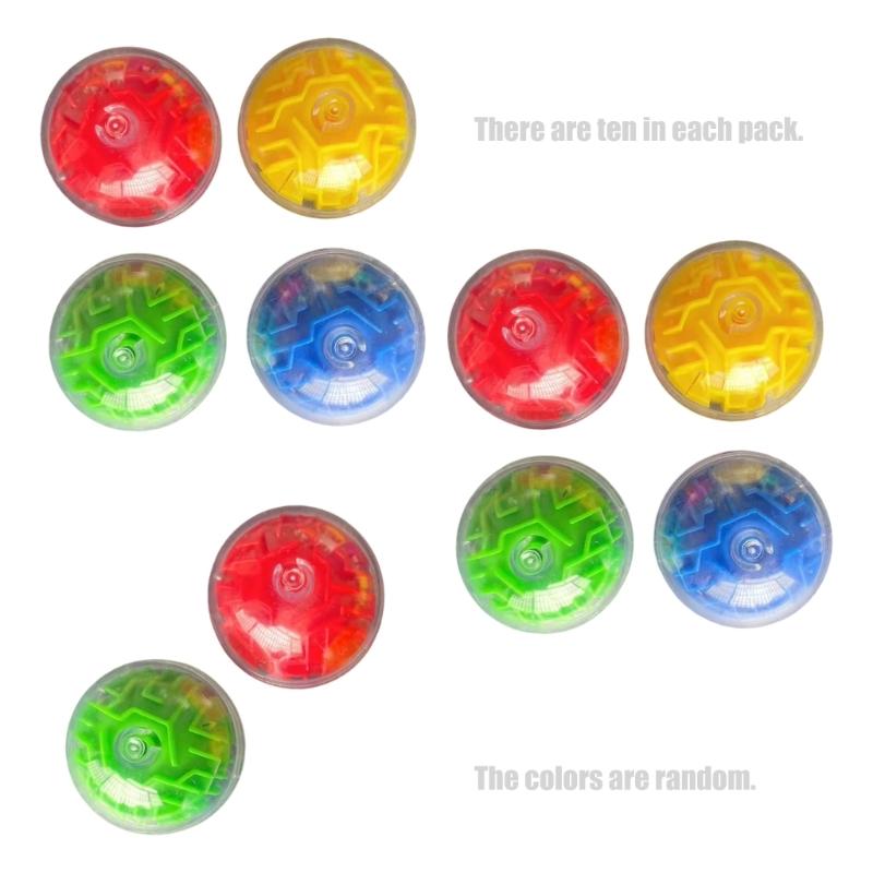10PCS 3D Labyrinths Cubes Set Cognitive Training Maze Puzzle Toy Portable Travel Friendly Bead Maze Toy Safe For Children