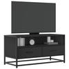 VidaXL TV Stand Black 80x34.5x40 Cm Engineered Wood and Metal, TV Bench, Hi-fi Cabinet, Entertainment Center, TV Buffet, 848809