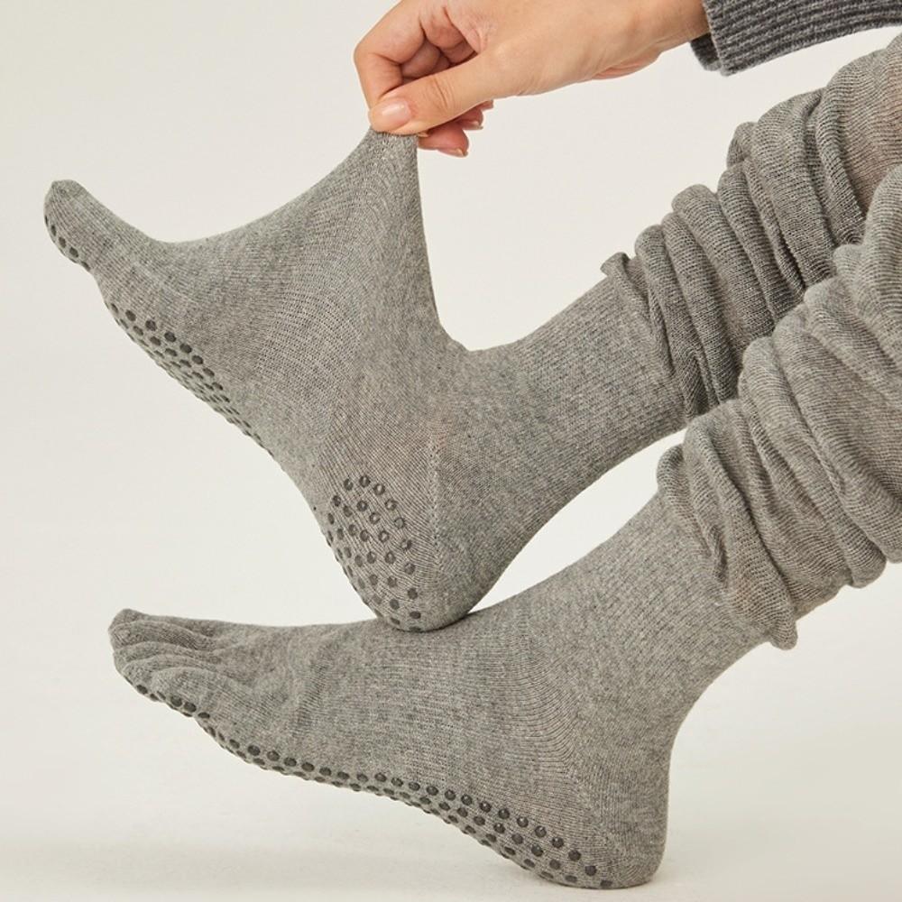 Split Toe Five Finger Yoga Socks Non-Slip Loose Socks Fashion Over Knee Socks Ladies