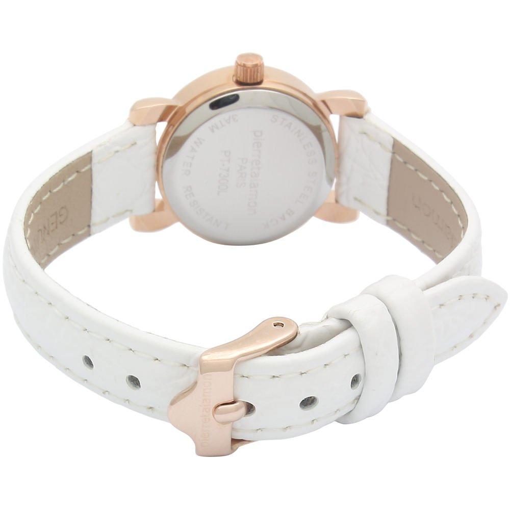 Часы Pierretalamon 1 Point Natural Diamond Natural Shell Dial Leather Band Watch Rose Gold x White [Pierretalamon] PT-7300L-4 женские
