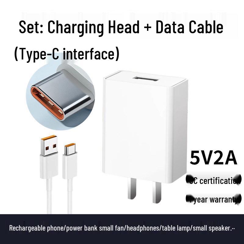Универсальная головка быстрой зарядки 5V2A/5V1A для Android, USB-штекер Type-C