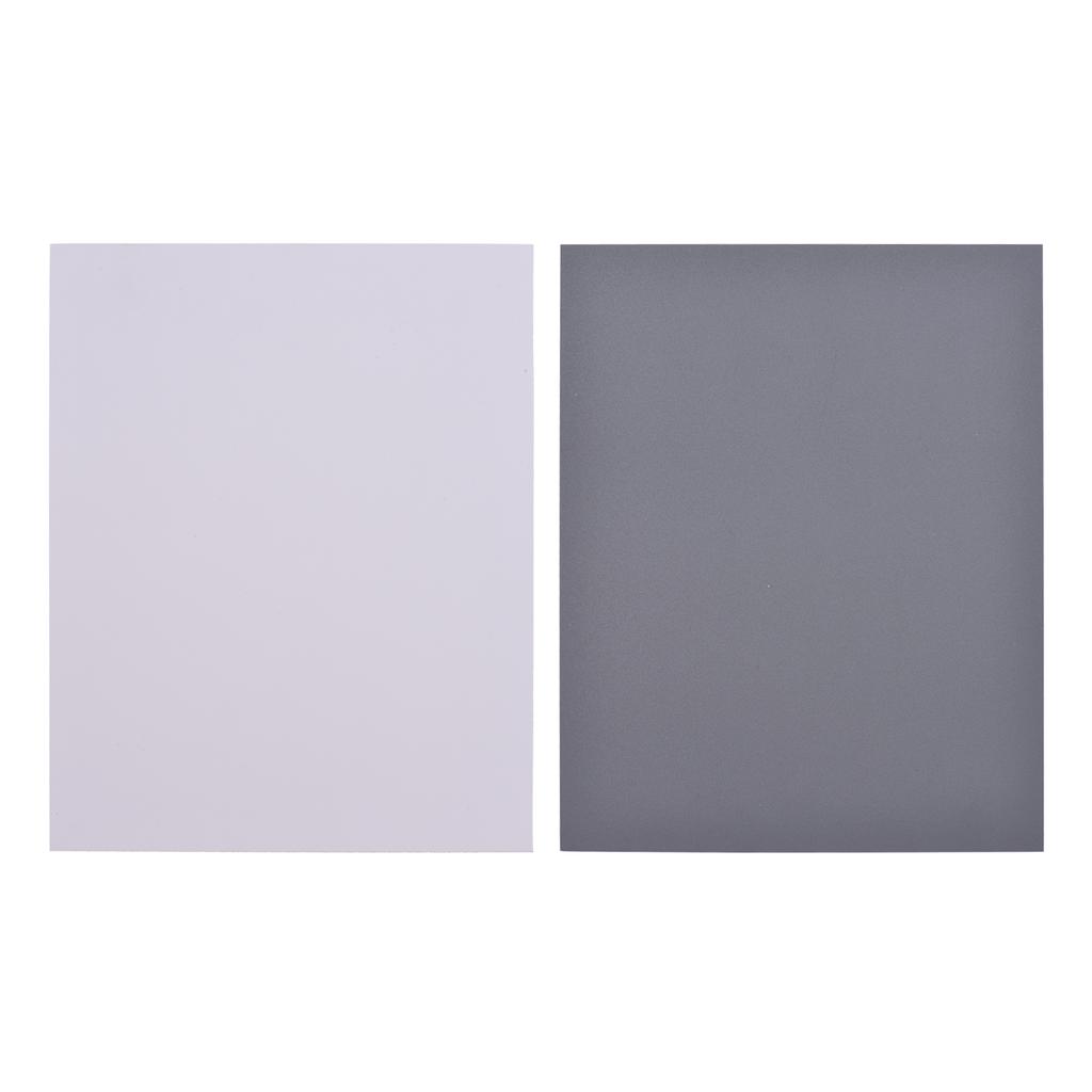 25*20CM Large Size White Balance Card White Card + Grey Card Set 18percent Exposure Photography Card for Digital