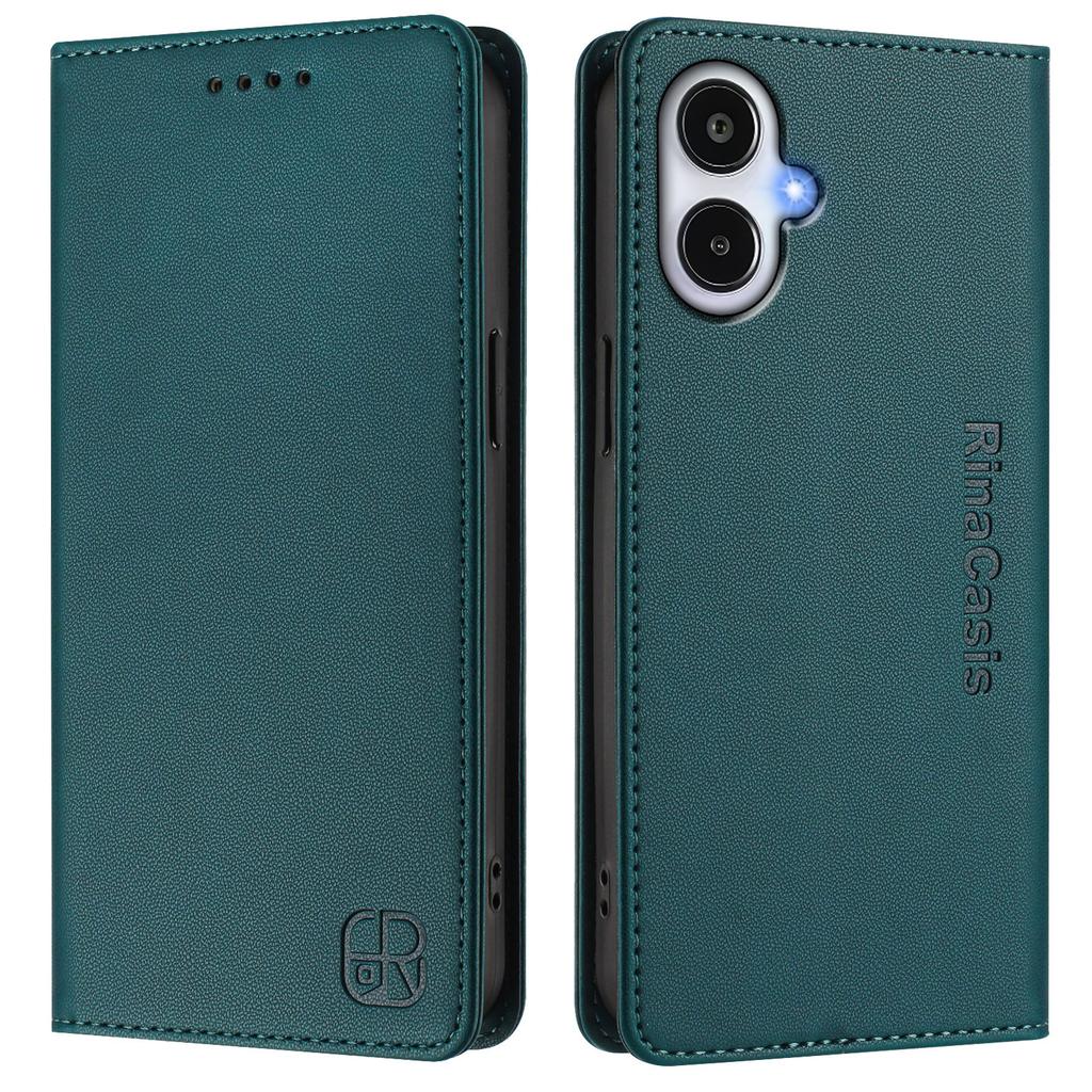 For Samsung Galaxy A25e Leather Case RINACASIS RC01 Phone Cover with RFID Blocking Wallet Stand
