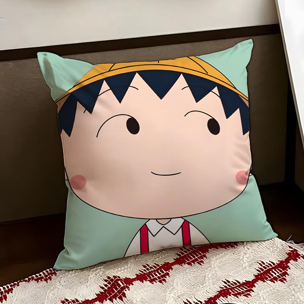 Милая аниме CChibi MMaruko Chan Наволочка Реверсивная Мягкая Прочная Наволочка для Подушки Дом Автомобиль Многоцелевое Использование для Ежедневного Комфорта