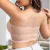 Сексуальный топ-труба на шесть пуговиц для женщин Новый стиль для горячих девушек Сборный без косточек С обхватом груди Базовый бюстгальтер для ношения сверху