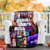 1pc GTA Theme Blanket - Digital Print, Polyester, Cozy for All Seasons, Perfect for Outdoor, and Travel