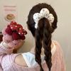 Наполненные хлопком клетчатые резинки для волос, очень большая декоративная повязка для волос для хвостика, аксессуары для волос