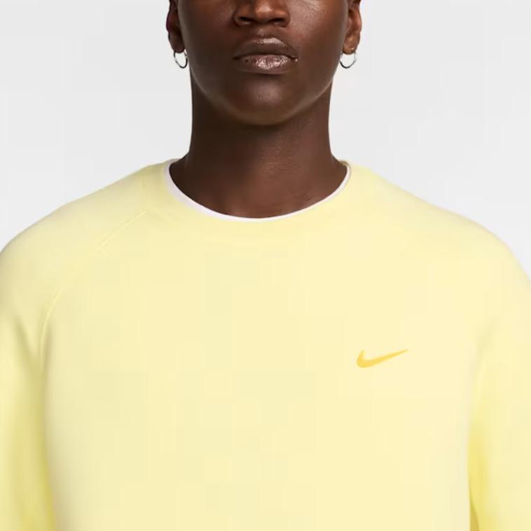 Nike Nocta Tech Fleece Удобный пуловер с круглым вырезом и длинными рукавами, унисекс толстовка FD8458-821